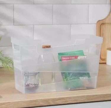 Контейнер для хранения универсальный для хранения прозрачный "Tule", 33,8*12*20,1см /  7л