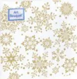 Салфетки бумажные 20*20 Арт Букет Золотые снежинки, 2 слоя, 30л