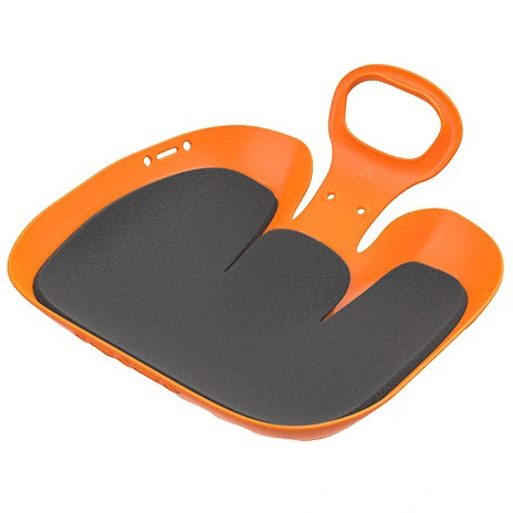 Санки-ледянки «Вираж» с мягкой сидушкой 39×37×14см оранжевый, в/с