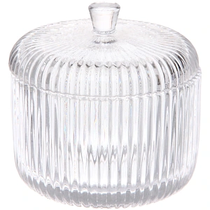 Сахарница стеклянная 300мл "Сладкая мечта" полоска