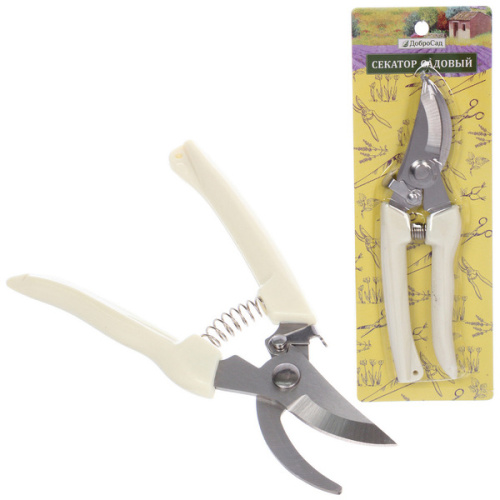 Секатор плоскостной 7" (18см) "Промо" пластиковые ручки ДоброСад
