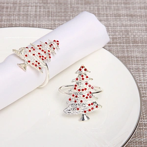 Набор колец для салфеток 2шт "`Ёлочка", цвет серебро