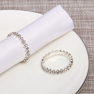 Набор колец для салфеток 2шт "`Лунное сияние", цвет серебро