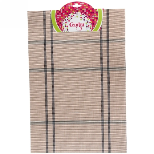 Салфетка на стол 30*45см плетеная, Клетка шоколадная