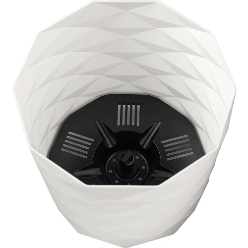 Кашпо для цветов пластиковое 3л d-17,7см Диамант Белый_6