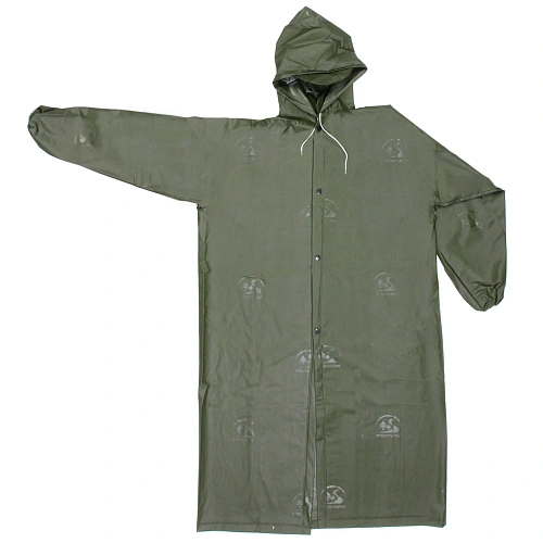 Дождевик-плащ "Олива" с капюшоном и завязками, на кнопках, р. XXXL(115*66см.)