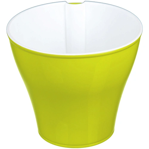 Кашпо для цветов пластиковое 1л d-14см "Афина" со вставкой киви