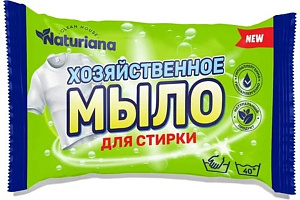 Мыло хоз ММК 72% 180г Naturiana для стирки в цветной упаковке (60)