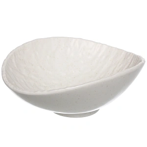 Салатница керамическая "Perfetto" 19,3*15,7*7см фактурный узор, бежевая