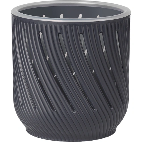 Кашпо для цветов пластиковое 3,1л d-16,8см "Fleurs" Антрацит