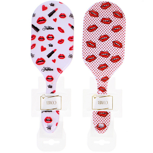 Расческа массажная овальная ФАНТА, микс 4 дизайна, 237,5см (PVC подвес)_3