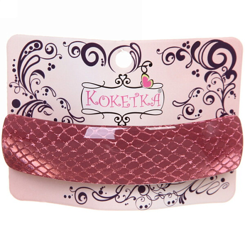 Заколка автомат Lady Collection - Лали, прямоуг, 6 цветов, 102,5см (Кокетка)_6