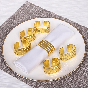 Набор колец для салфеток 6шт "Олимпия"  5,5*3см, золото