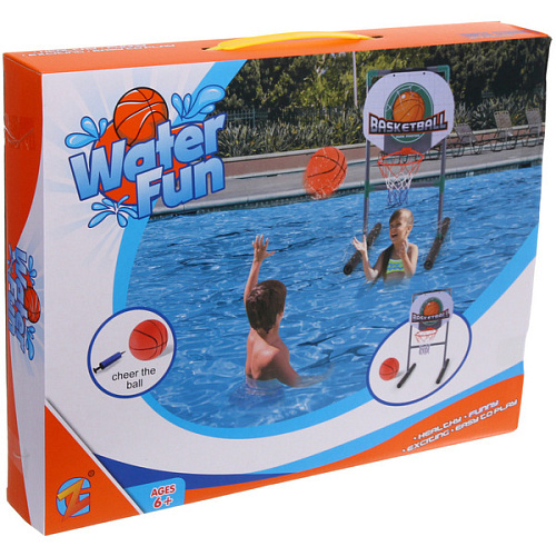 Набор игровой для бассейна ZG270-265 кольцо с подставкой 454567 см, мяч 12 см 1 шт, насос_6