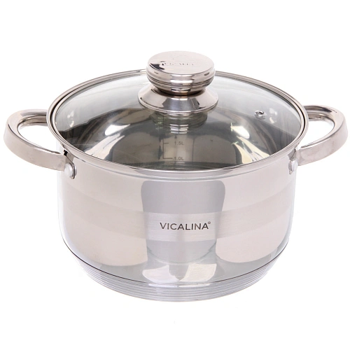 Набор посуды из нержавеющей стали VICALINA 3 предмета (3 кастрюли 1,9л, 2,7л, 3,6л) VL-275_5