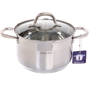 Кастрюля из нержавеющей стали VICALINA 3,7л, индукция, VL-1074,