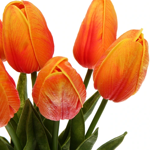 Цветы искусственные Natur 38см Тюльпаны 7шт желтые_4