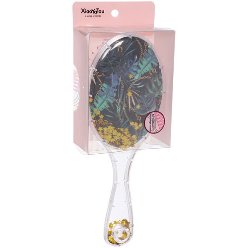 Расческа массажная овальная ТРОПИКИ, микс 4 дизайна, 237см (подвес)_7