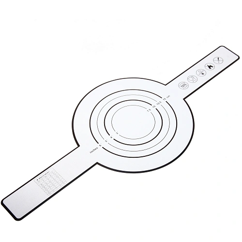 Коврик силиконовый 21см с ручками, белый_3