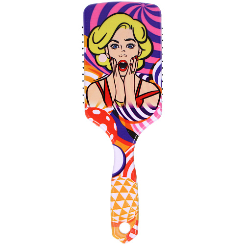 Расческа массажная прямоугольная форма КОЛЛЕКЦИЯ ИМАНИ - ФОРТУНА, микс 4 дизайна, 247,5см (PVC упаковка)_3