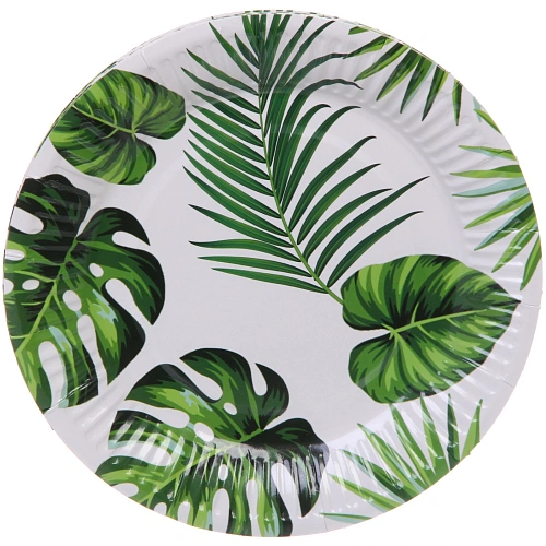 Тарелка бумажная 18 см в наборе 10 шт "Тропики"