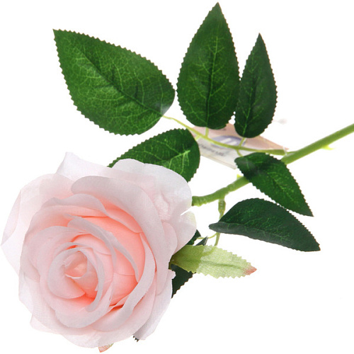 Цветок искусственный 50см Роза розовая_4