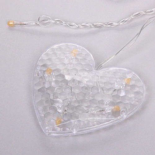Гирлянда для дома БАХРОМА LOVE ш2,5м в0,450,65м 90 ламп LED, прозрачнпров, 8 режимов, IP-20, Теплый белый (возможность соединения)_15