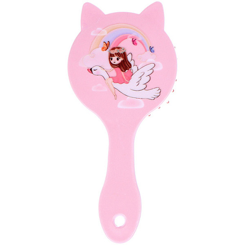 Расческа массажная детская ДРУЖБА, микс 4 дизайна, 168см (пакет с подвесом)_3