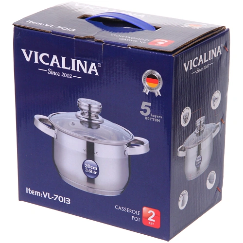Кастрюля из нержавеющей стали VICALINA 3,6л, индукция, VL-7013_3