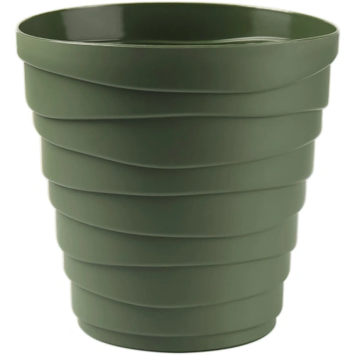 Кашпо для цветов пластиковое 2,25л d-17,8см "Бархан" Тёплая хвоя