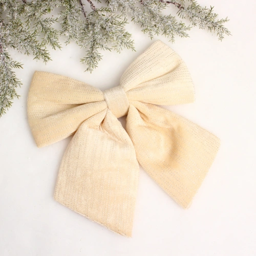 Бант на ёлку "Очарование" 25*30 см, Шампань