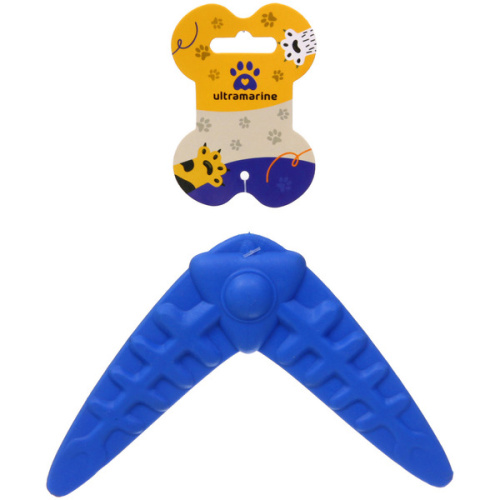 Игрушка - бумеранг для собак "Любимый БРО" , цвет синий, d-18см/60гр (лейбл)