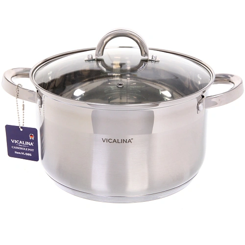 Набор посуды из нержавеющей стали VICALINA 4 предмета (4 кастрюли 1,9л, 2,7л, 3,6л, 6,0л) VL-585_5