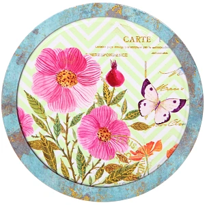 Подставка керамическая 18 см "Бабочка в маках"