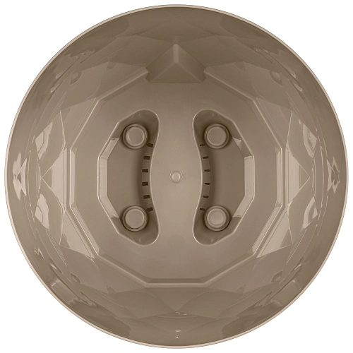 Горшок для цветов пластиковый 2,3л d-17,5см Laurel с поддоном бежевый_3