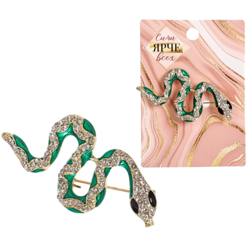 Брошь "Best Podarok - Эламия", цвет мятный рай, 2,5*5см