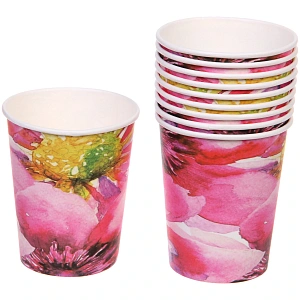 Стакан бумажный 0,2л в наборе 10 шт "Летнее настроение"