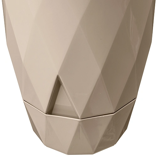 Горшок для цветов пластиковый 2,3л d-17,5см Laurel с поддоном бежевый_4