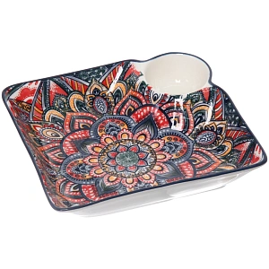 Блюдо керамическое "Марракеш" синее 18,5*17см