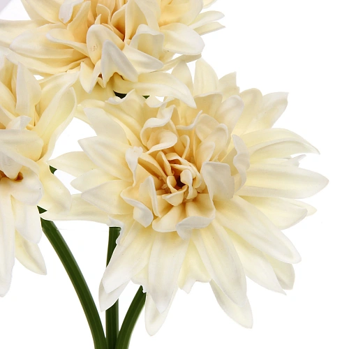 Цветы искусственные Natur 34см Хризантемы 3шт молочные_4