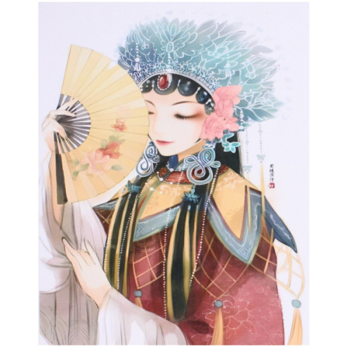 Алмазная мозаика на подрамнике с полным заполнением "МИР ЯРКИХ КРАСОК", Акамэ и веер, 20*30 см