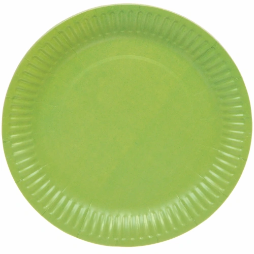 Тарелка бумажная 18 см в наборе 10 шт "Салатовая"