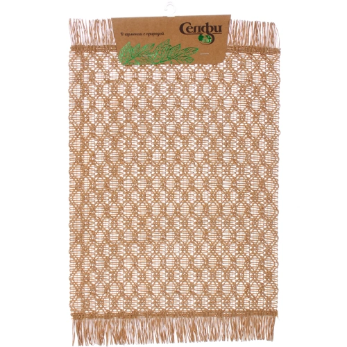 Салфетка на стол 30*45см &quot;Бохо&quot; плетеная, коричневая