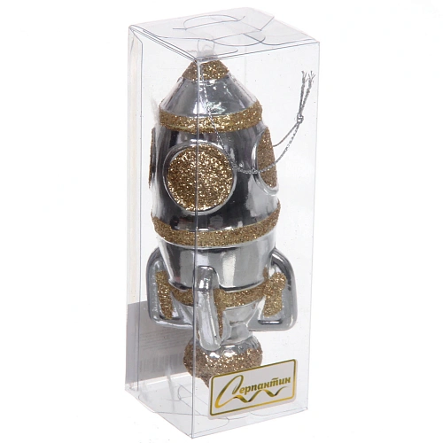 Елочная игрушка Новогодняя ракета 1255 см, шампань_5