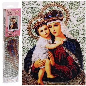 Алмазная мозаика в рулоне 30*40см полная выкладка "DIAMOND", Икона