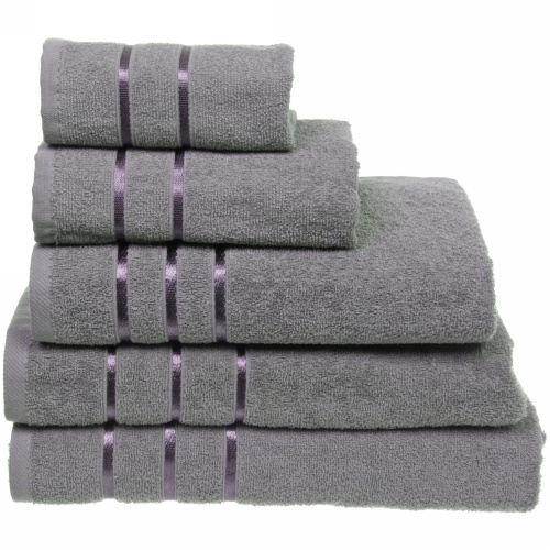 Полотенце махровое 30*60см "LUNA" цвет серый 10330 плотность 360гр/м2