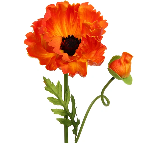 Цветок искусственный Natur 60см Мак оранжевый_4