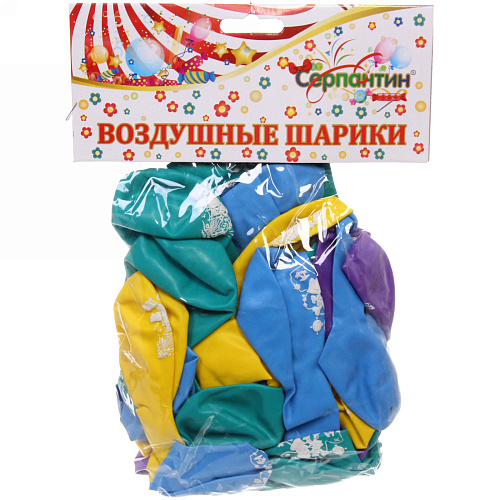 Воздушные шары  50 шт, 1025см Юный герой, (микс)_11