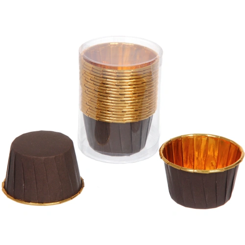 Форма для выпечки в наборе 20шт "Сupcake" 5*4см шоколадная