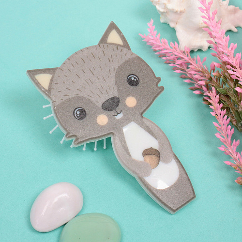 Расческа массажная детская Zverushka бурундучок, 713см, в пластиковой коробке_3